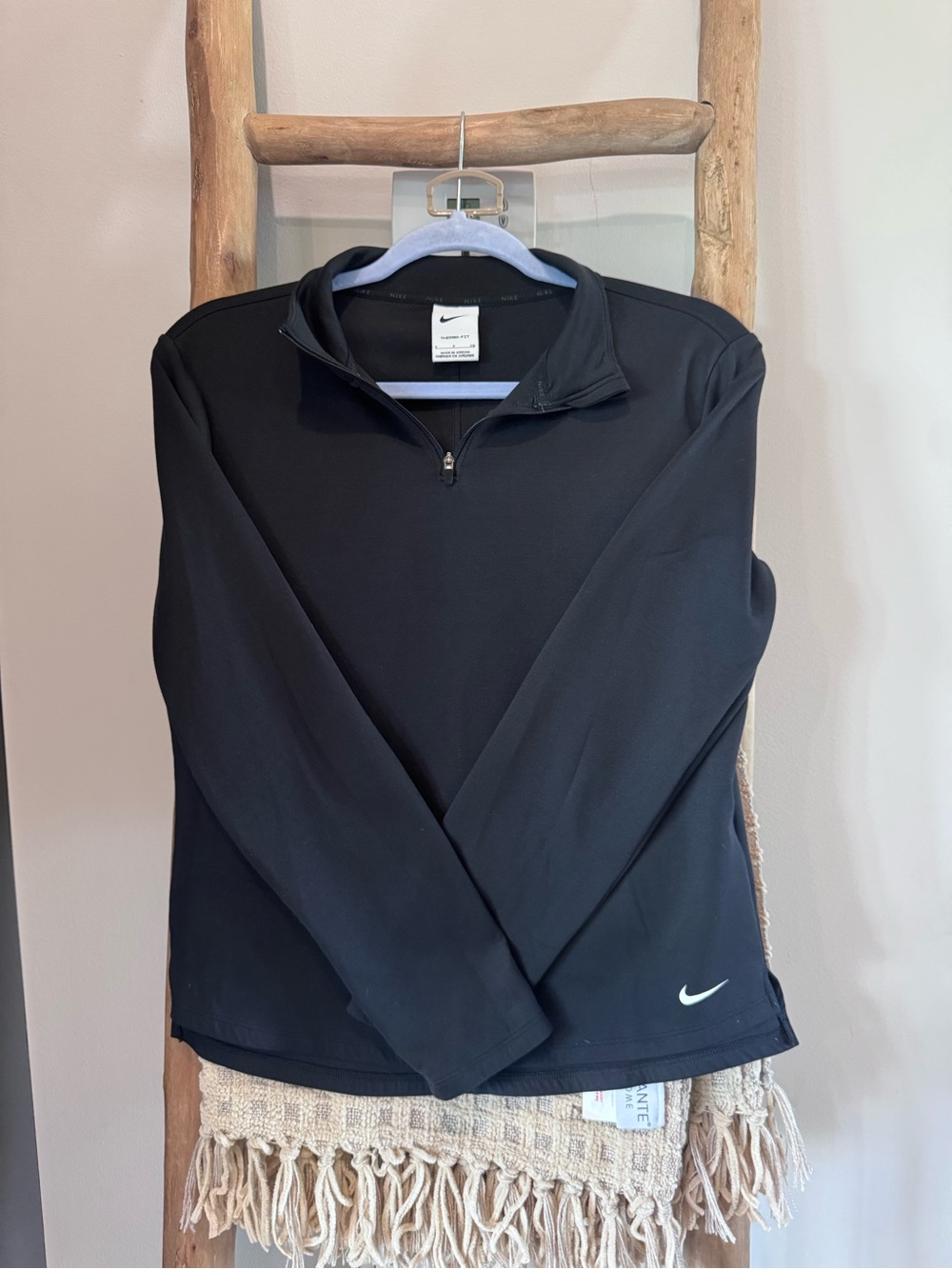 Nike women’s Black Quarter-Zip Pullover with Swoosh